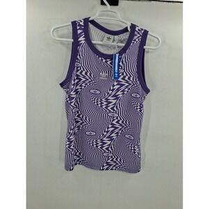 ADIDAS ORIGINALS Vortex Print Tank In‎ Purple/White Small